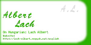 albert lach business card